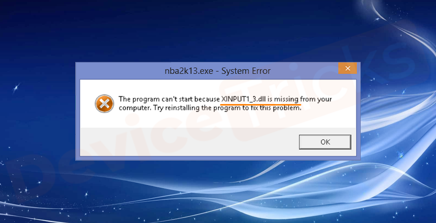 Fix Xinput1 3 Dll Related Errors In Windows 7 8 Or 10 Dlls Pedia