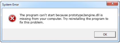 Fix Prototype2engine.dll-related errors in Windows 7, 8, 10 or 11