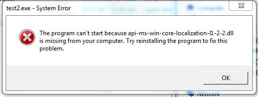 Fix api-ms-win-core-localization-l1-2-0.dll related errors in Windows 7, 8 or 10