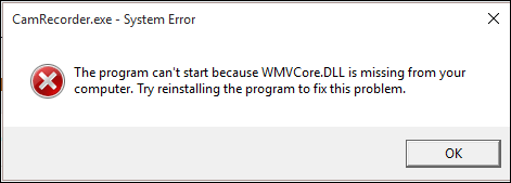 [SOLVED] Fixing Wmvcore.dll Is Missing Error